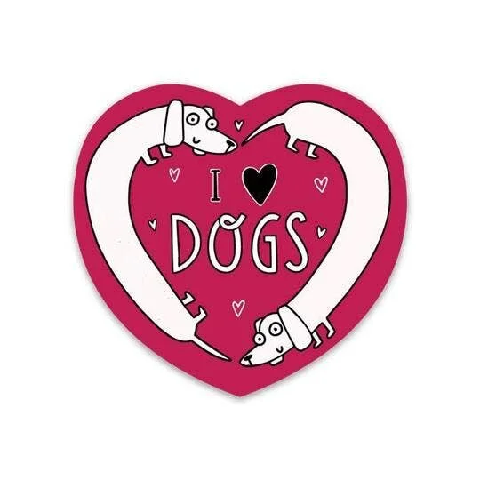 I LOVE DOGS STICKER