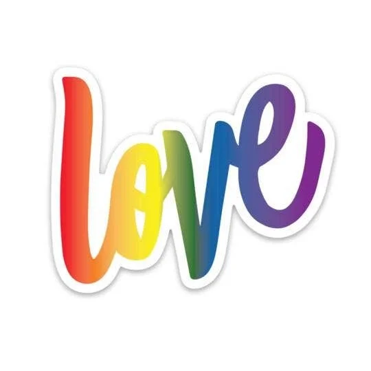 LOVE RAINBOW STICKER