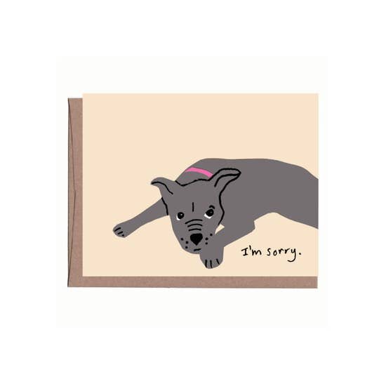 NAUGHTY DOG I'M SORRY CARD