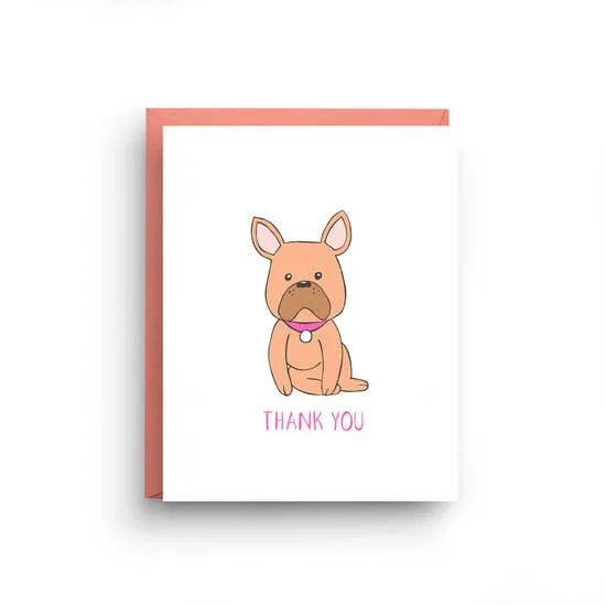 FRENCH BULLDOG THANK YOU CARD