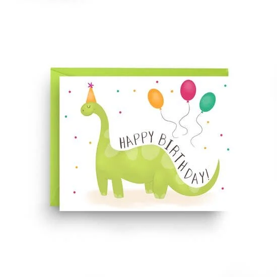 DINOSAUR BIRTHDAY CARD