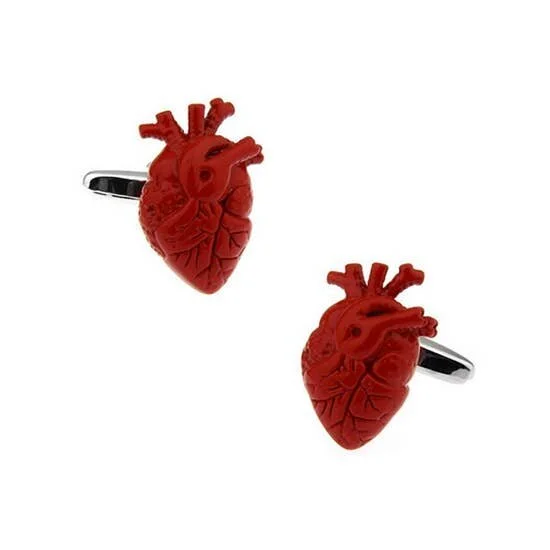 RED HEART CUFFLINKS