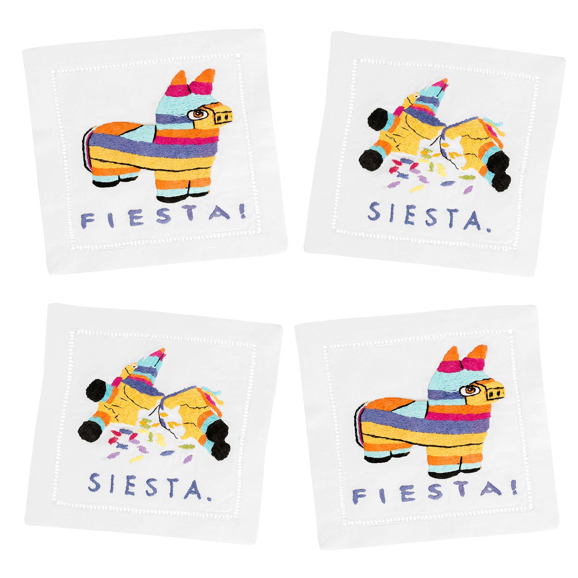 FIESTA / SIESTA COCKTAIL NAPKIN SET — Local Notables Gift Shop