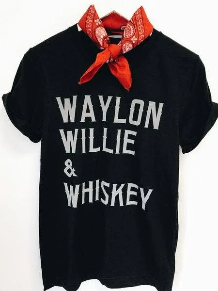 WAYLON WILLIE WHISKEY T-SHIRT