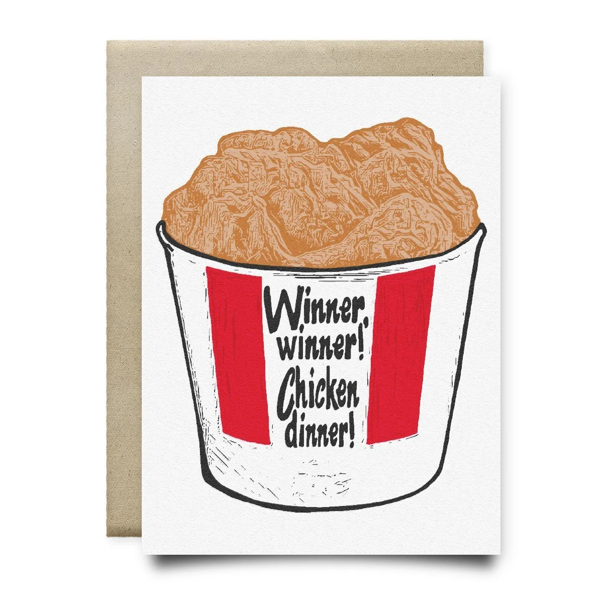 WINNER WINNER CHICKEN DINNER CONGRATULATIONS CARD