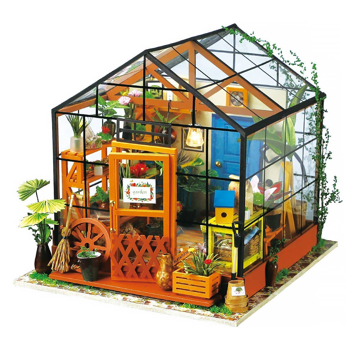 $39.99 CATHY'S FLOWER HOUSE DIY MINI DOLLHOUSE KIT