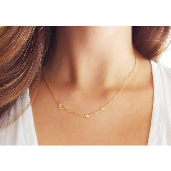 $45.99 MOON AND STARS NECKLACE