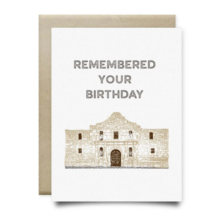 $6.99 ALAMO REMEMBERED YOUR BIRTHDAY CARD