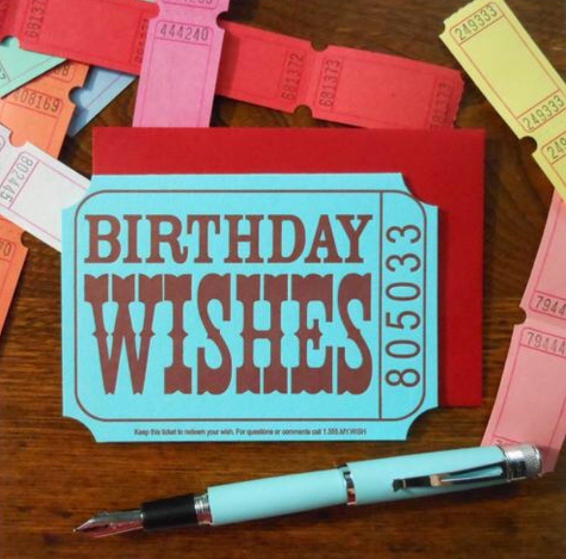 $6.99 BIRTHDAY WISHES TICKET CARD