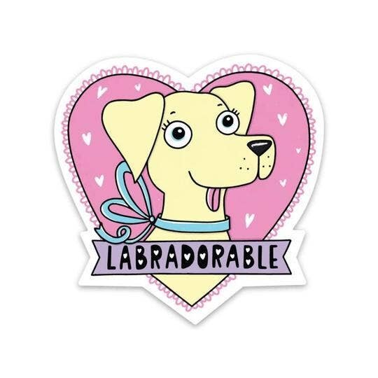 $4.99 LABRADORABLE YELLOW LAB STICKER