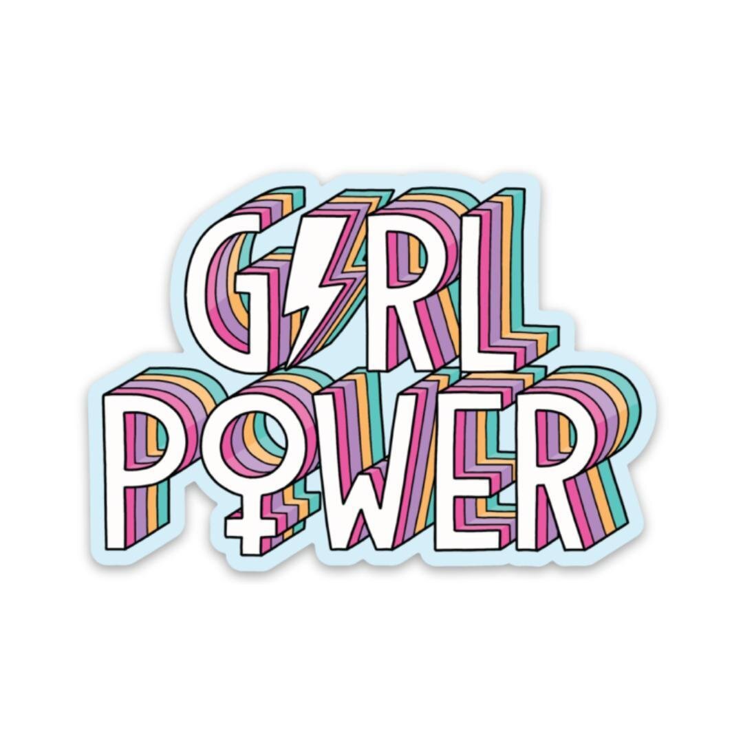 $4.99 GIRL POWER LIGHTNING BOLT STICKER