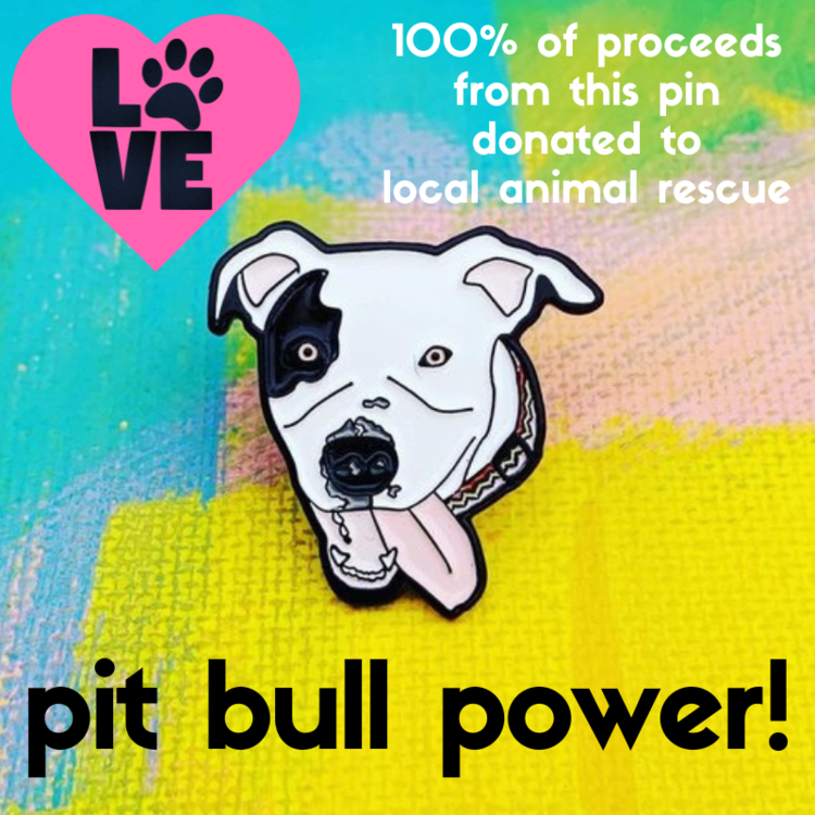 $11.99 DAISY THE PIT BULL ANIMAL RESCUE PIN