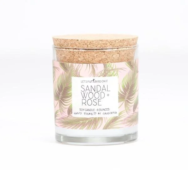 $24.99 SANDALWOOD.+ ROSE SOY CANDLE