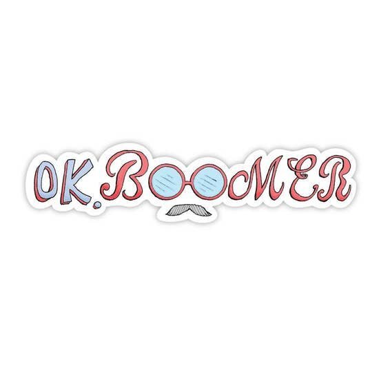 $4.99 OK BOOMER MUSTACHE STICKER