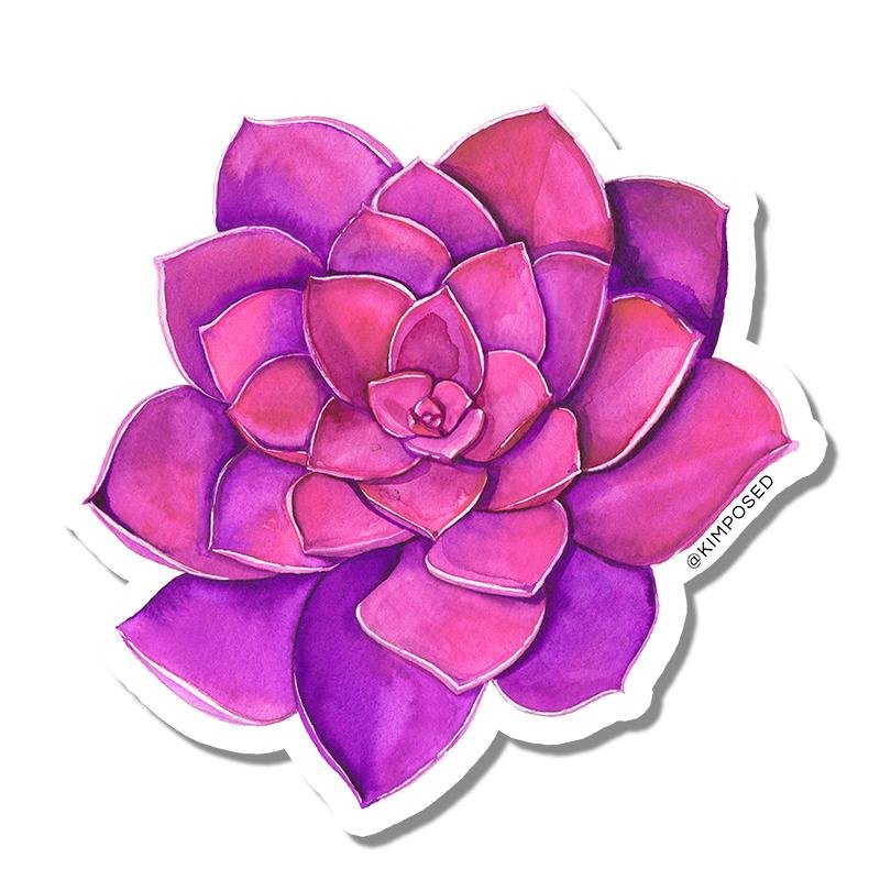 $4.99 PINK SUCCULENT STICKER