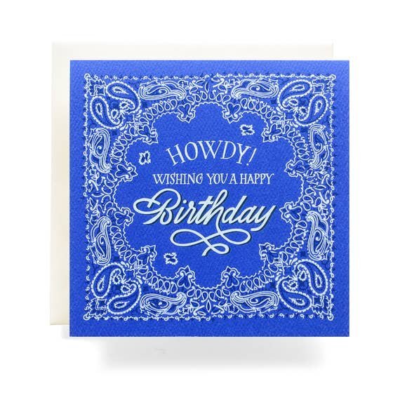 $6.99 HOWDY BANDANA BIRTHDAY CARD