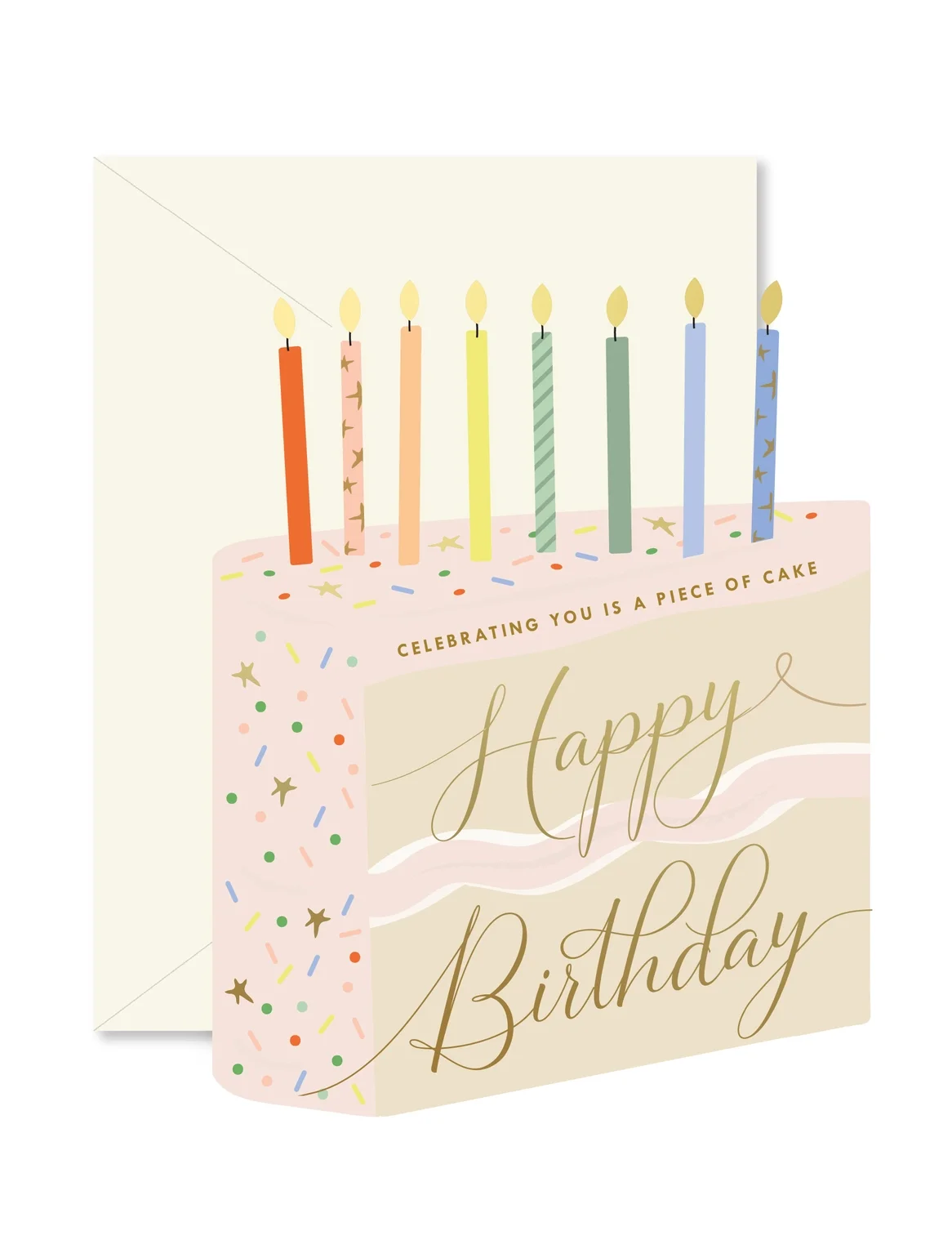 CELEBRATING YOU IS A PIECE OF CAKE BIRTHDAY CARD
