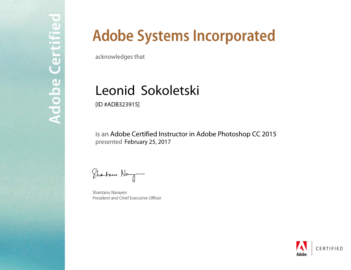Adobe Certified Instructor — Photoshop CC 2015