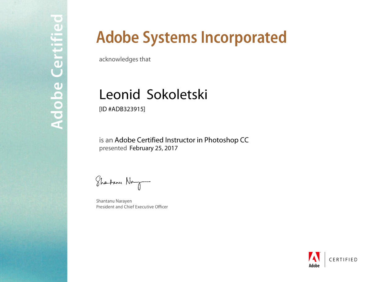 Adobe Certified Instructor — Photoshop CC