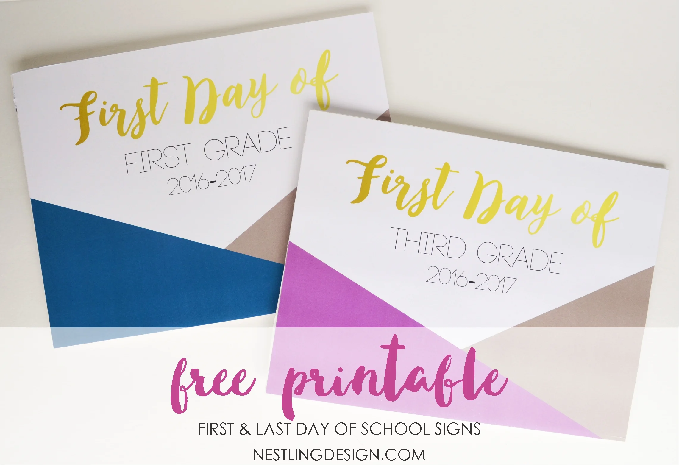 Free Printable Back to School Signs