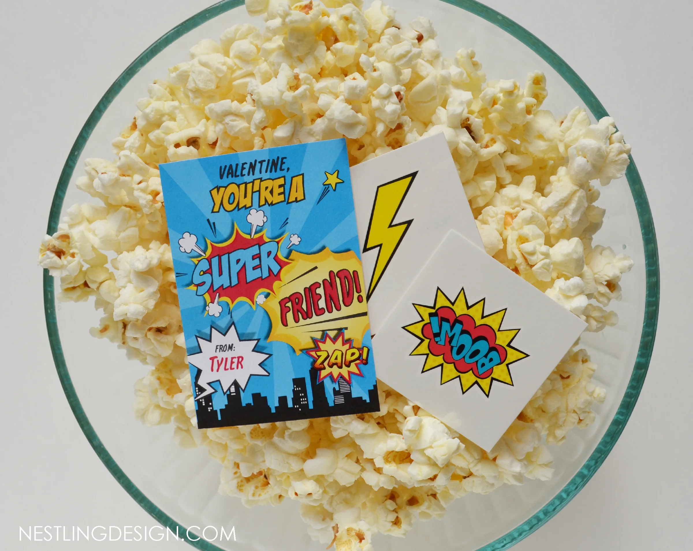 Superhero Valentine / NestlingDesign.com