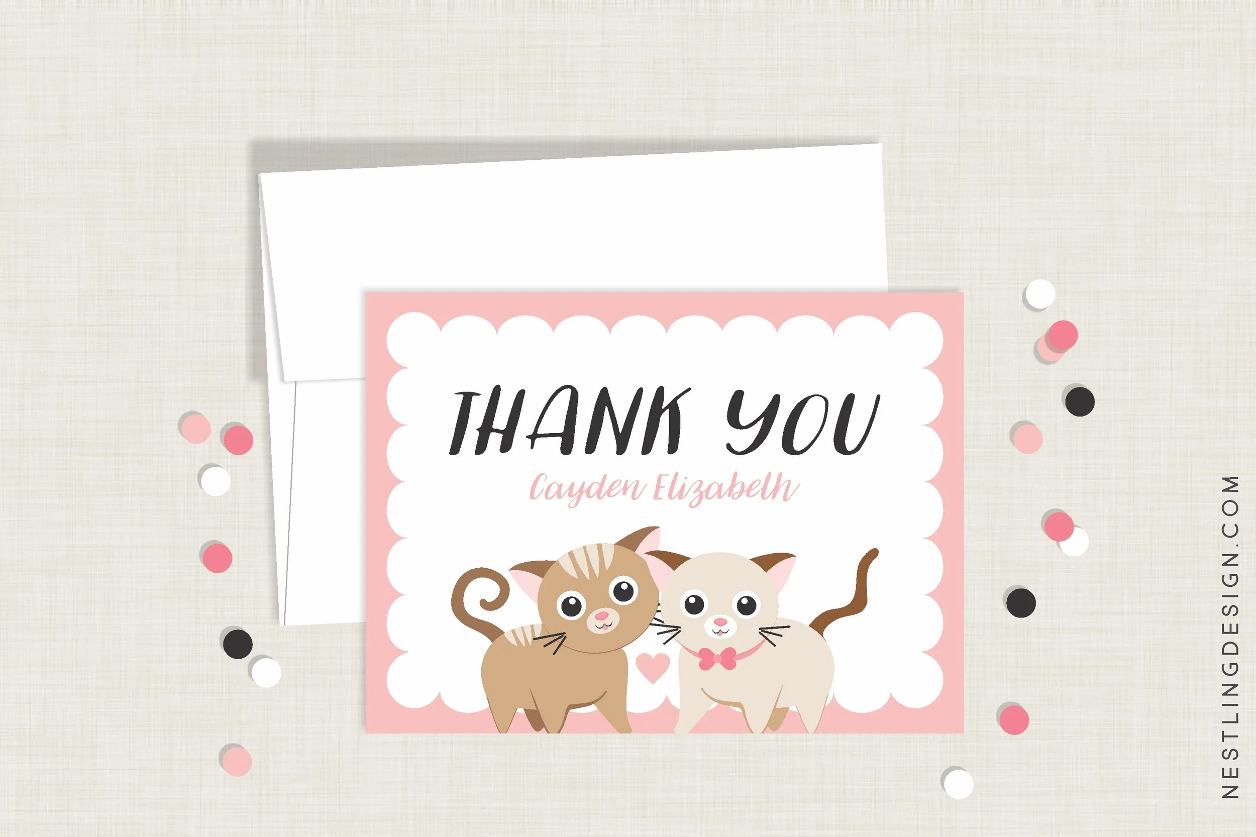 Kitten Thank You Cards 