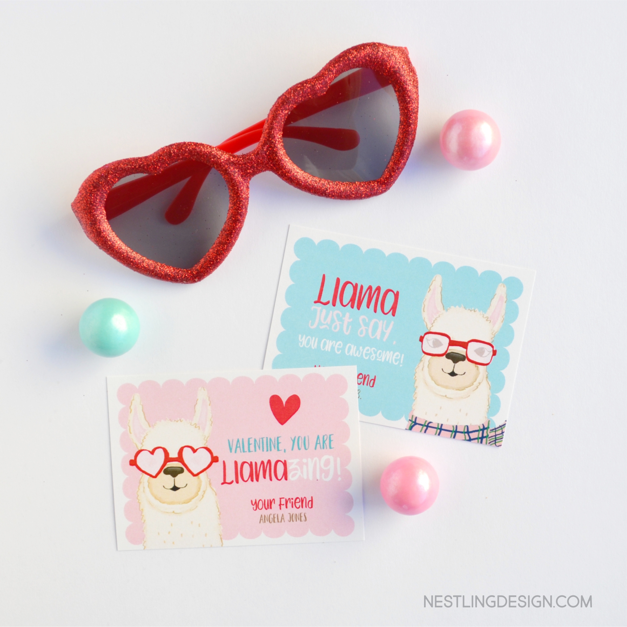 Llama Valentines