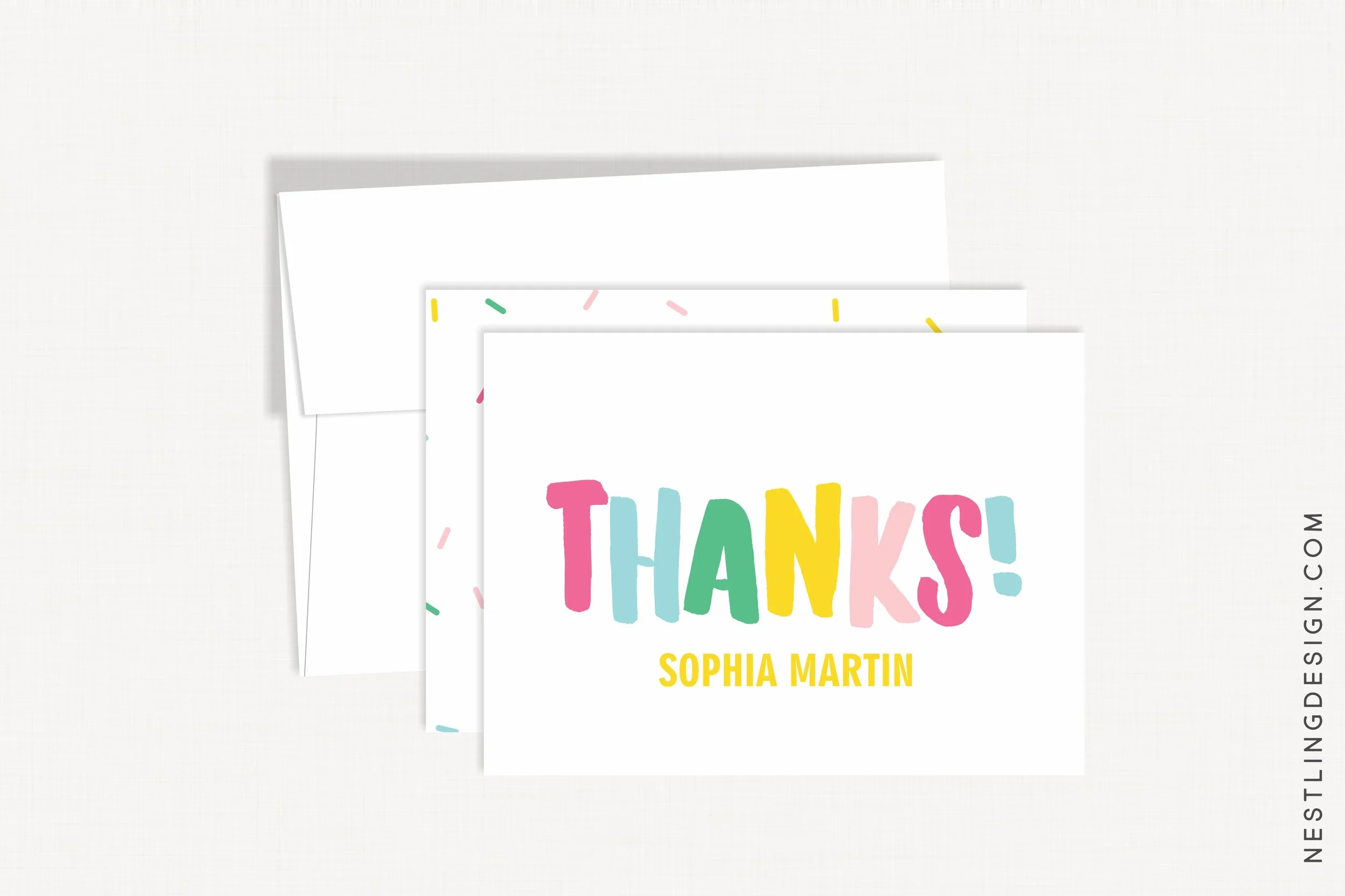 Sprinkles Thank You Card