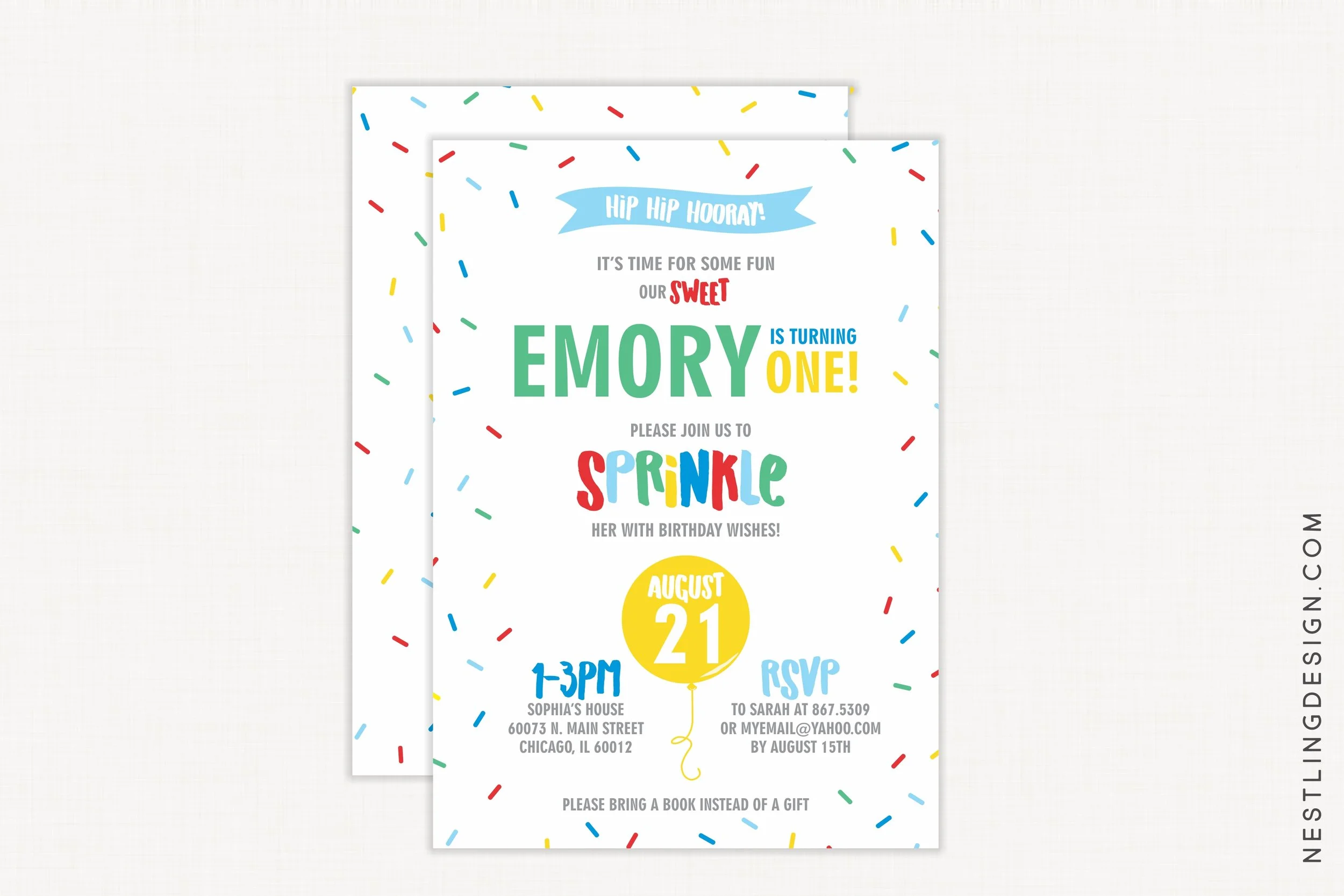 Sprinkles Invitation Set {Blue}