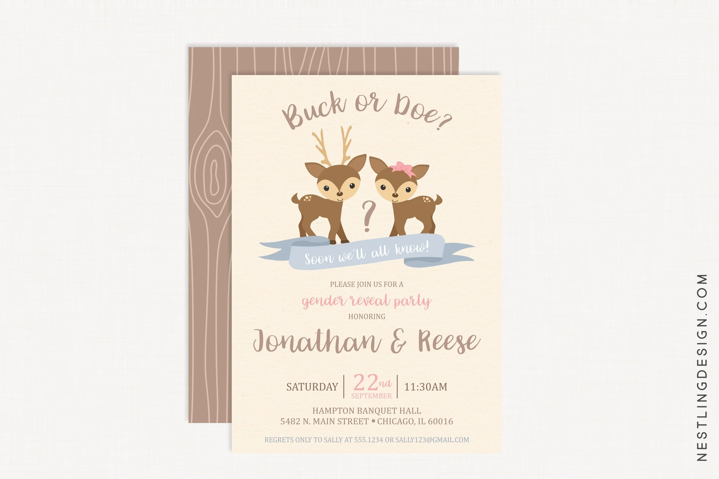 Buck or Doe Invitation