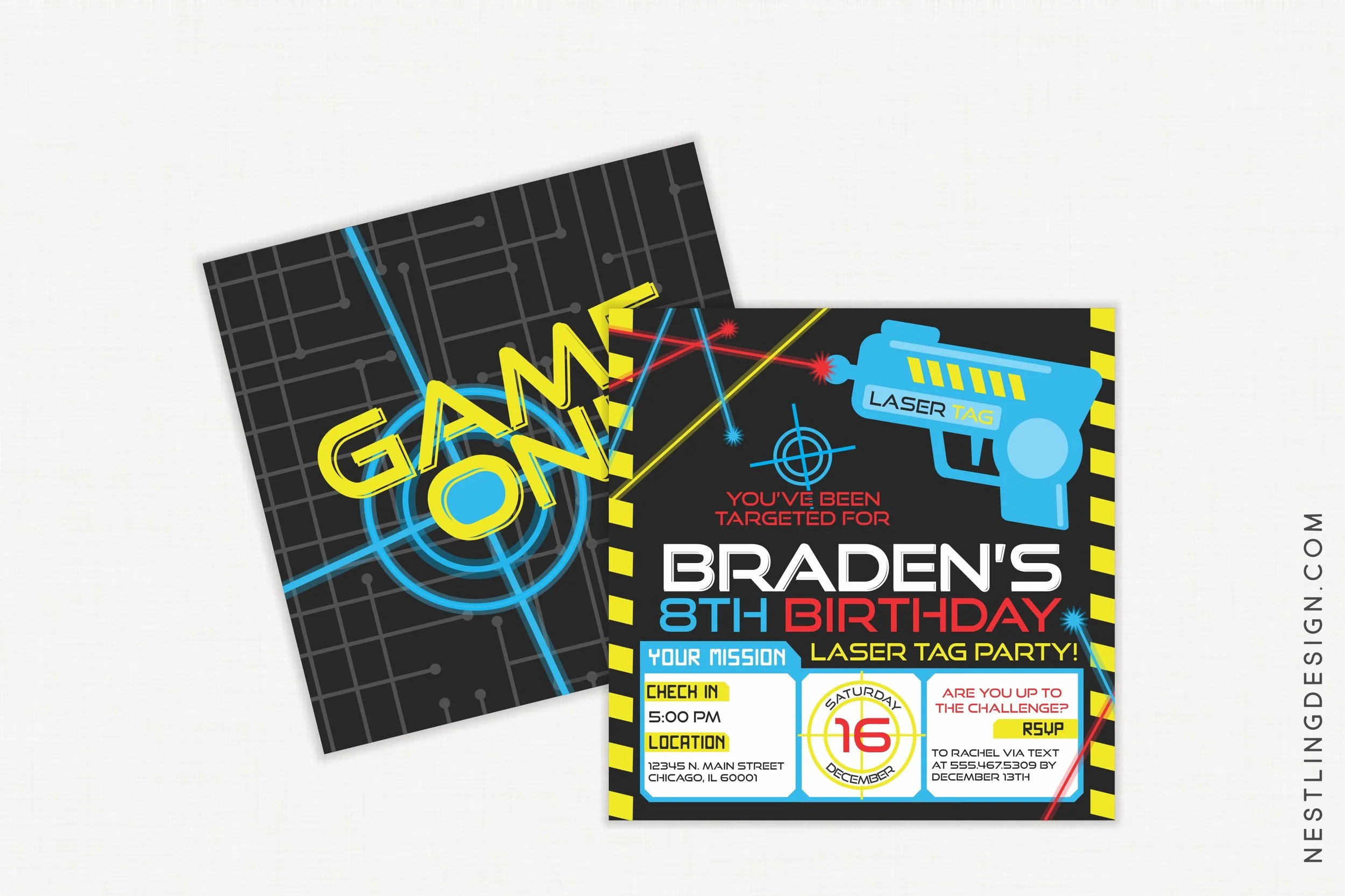 Laser Tag Invitations