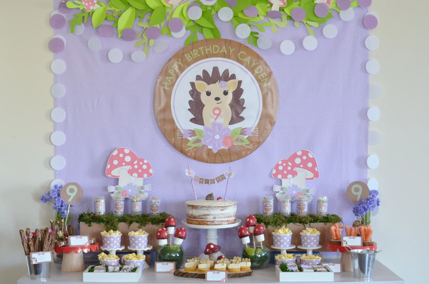 Woodland Hedgehog Party