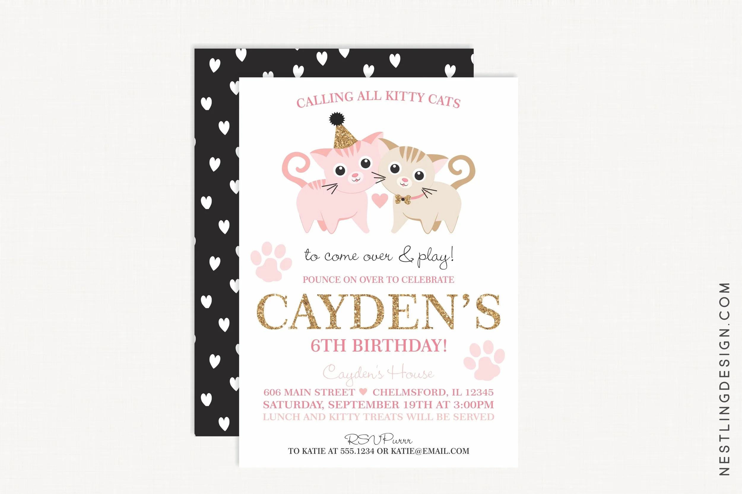 Kitty Cat Invitation