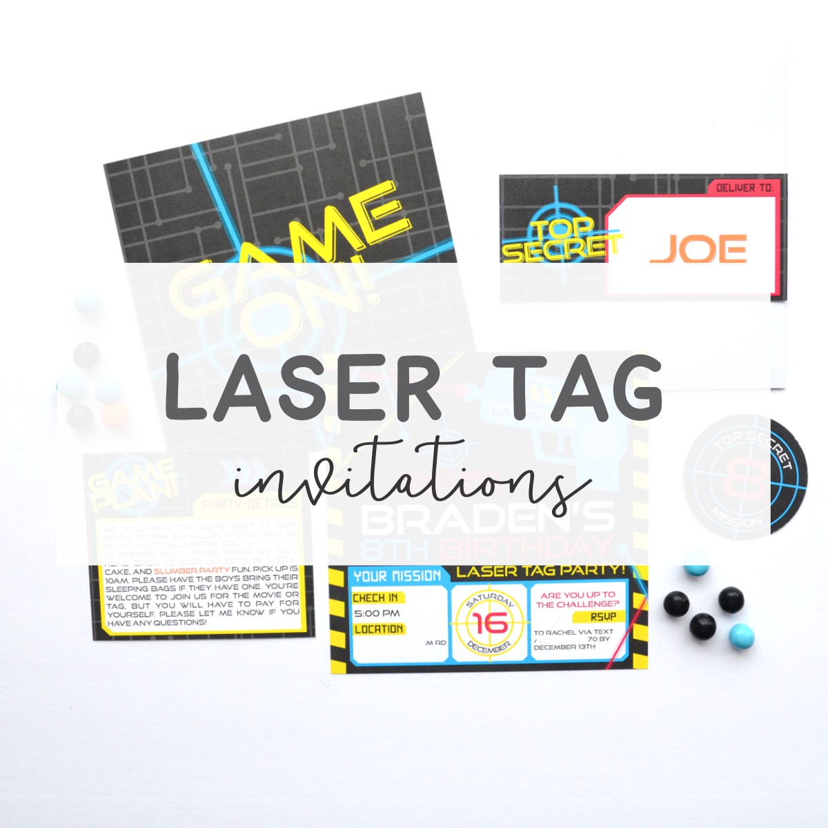Laser Tag Invitations