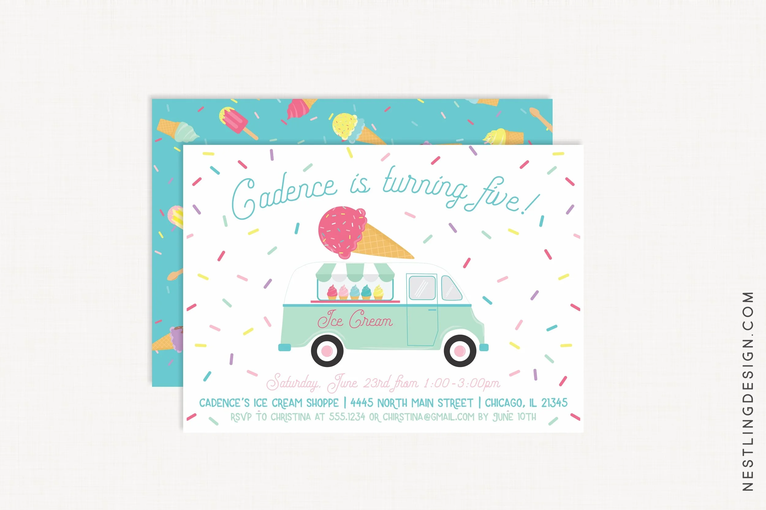 Ice Cream Truck Invitation