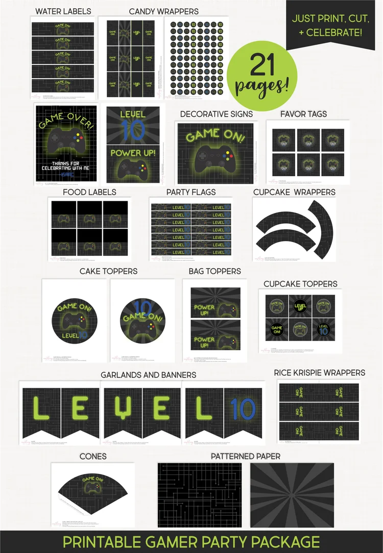 Gaming Party Package — Nestling Design gaming-party-package-nestling-design