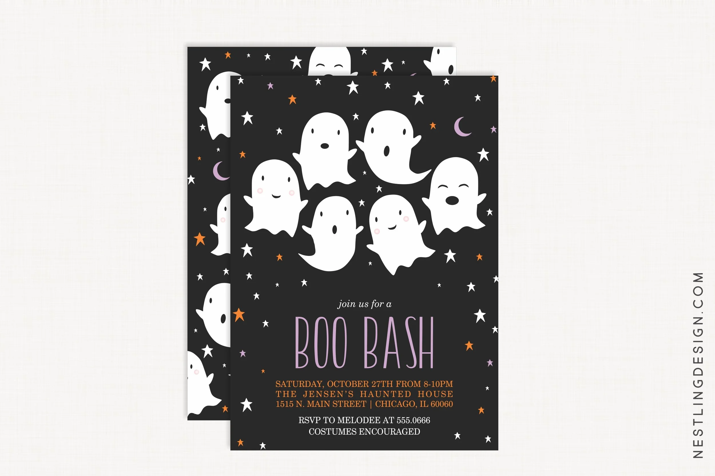 Halloween Ghost Invitations