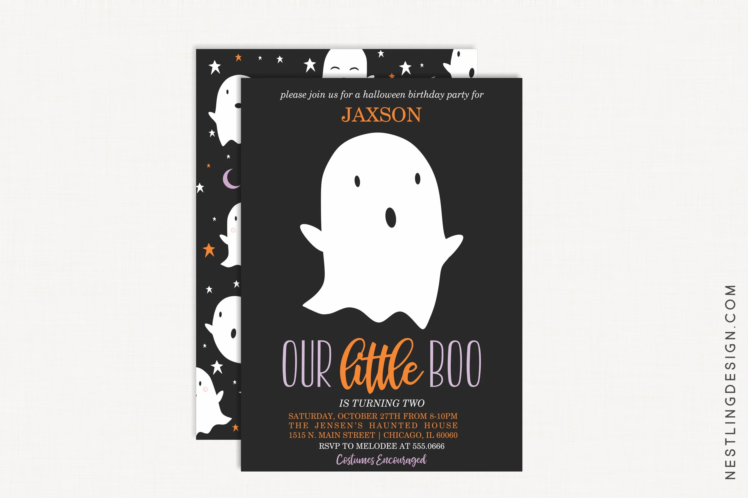 Halloween Birthday Invitations