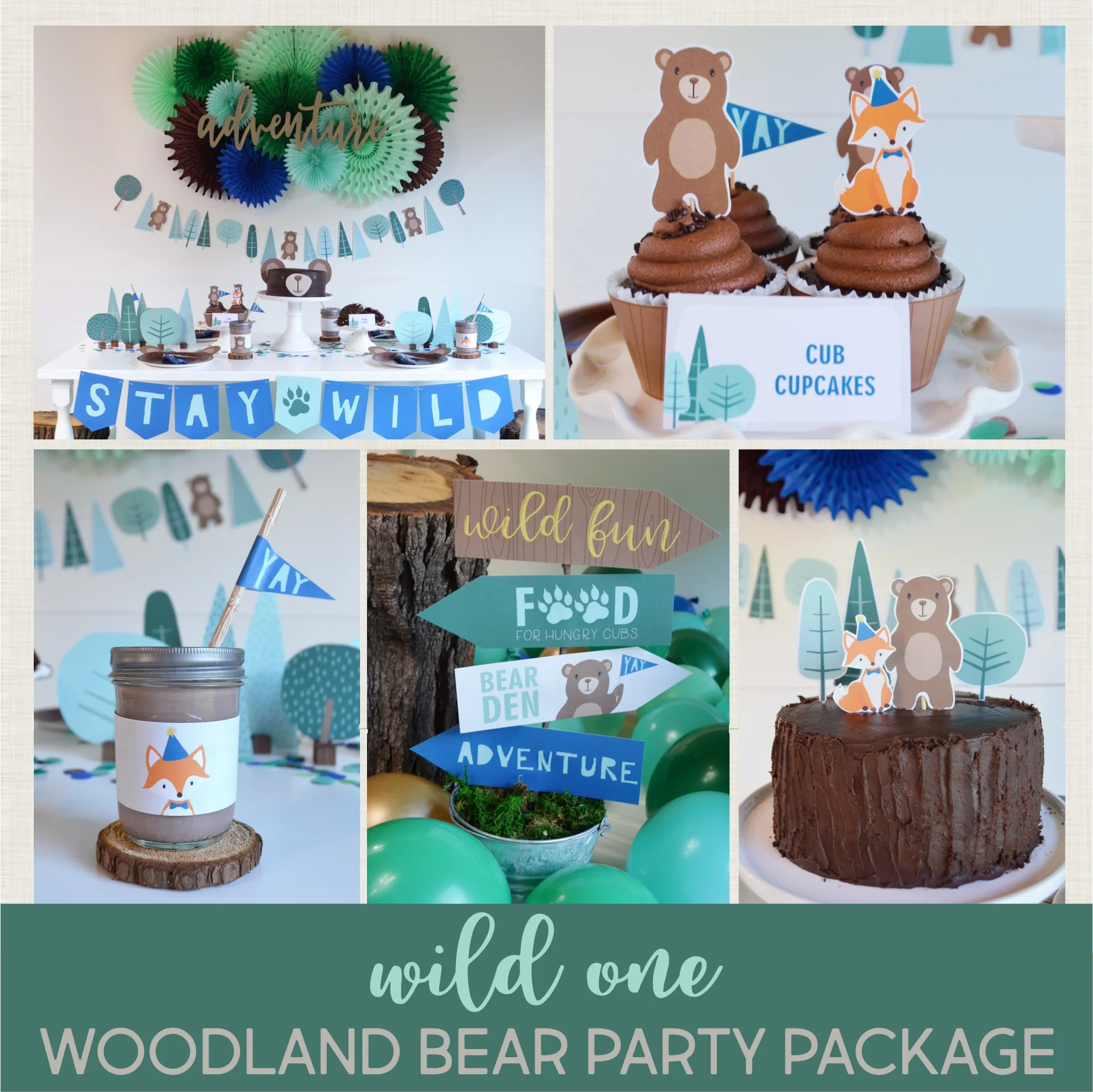 Wild One Bear Party Package