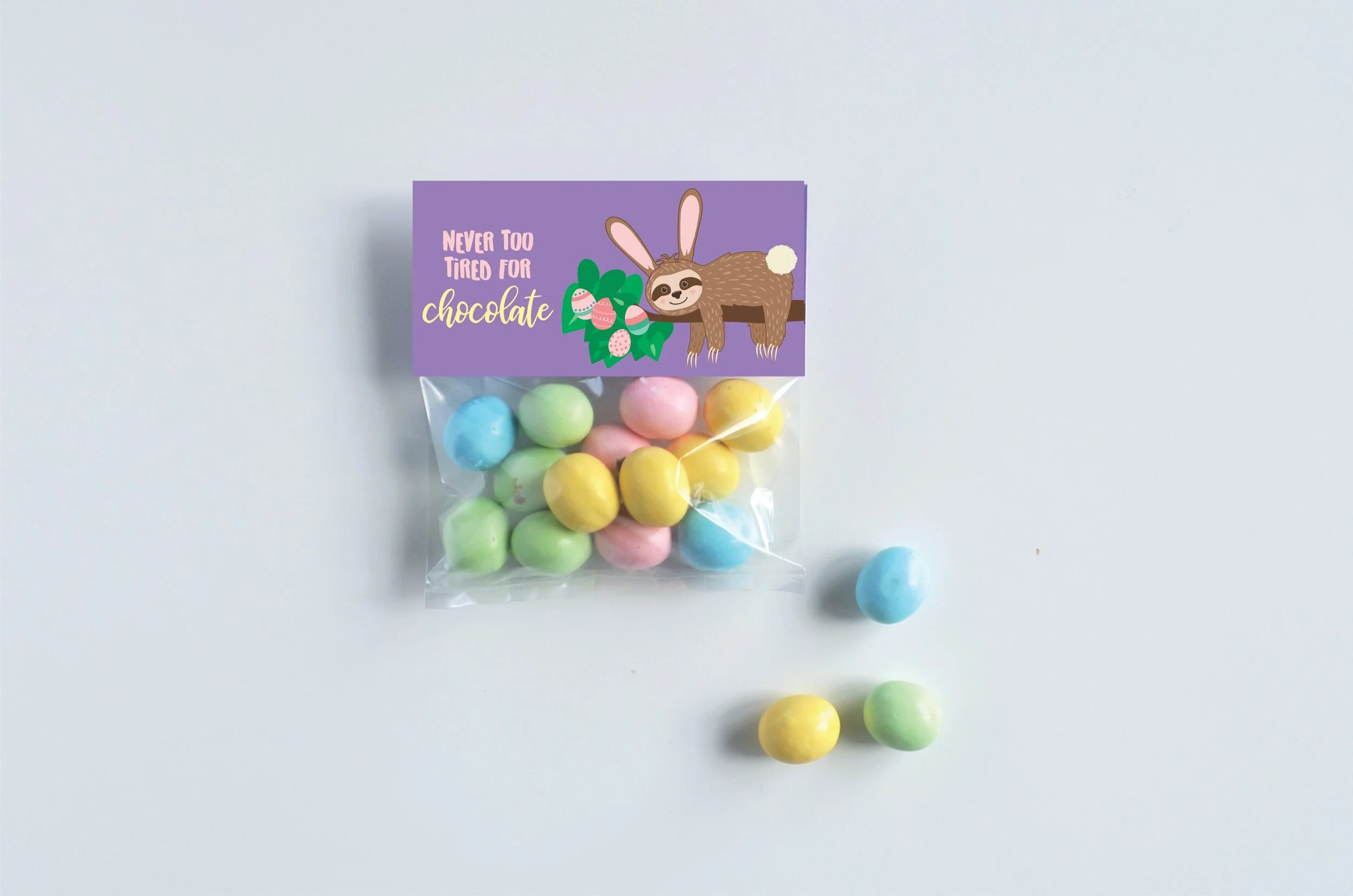 Easter Bunny Sloth Bag Topper