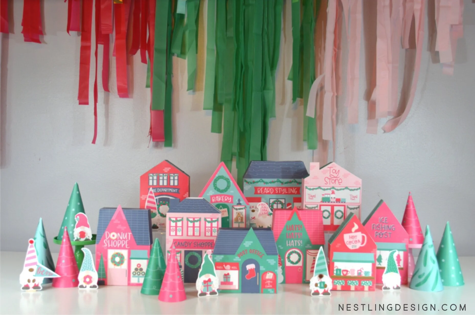 Printable Gnome Christmas Village