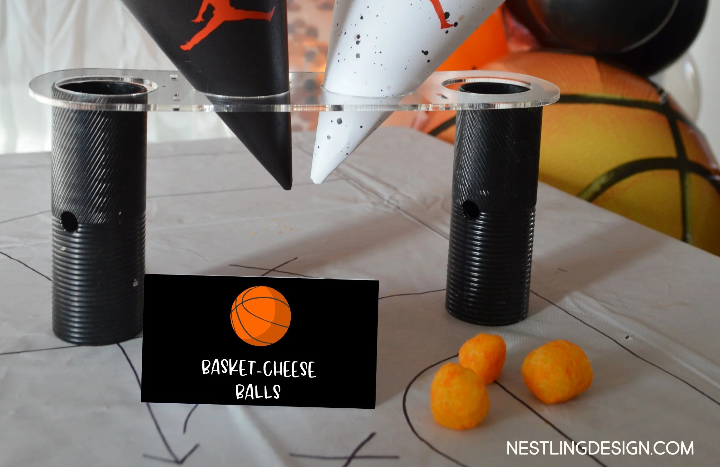 Basketball Party food labels food tents