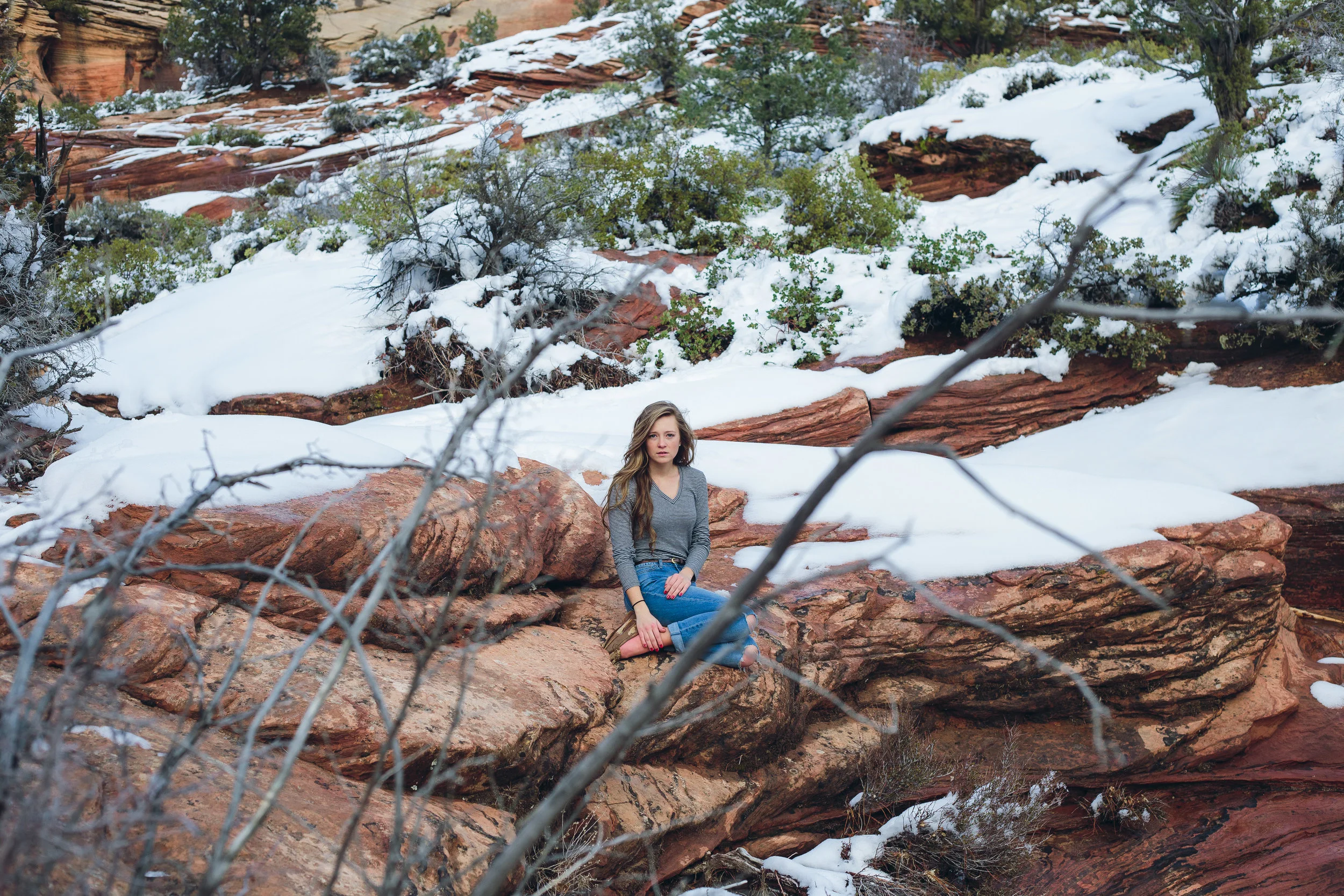 Zion National Park model portrait photography