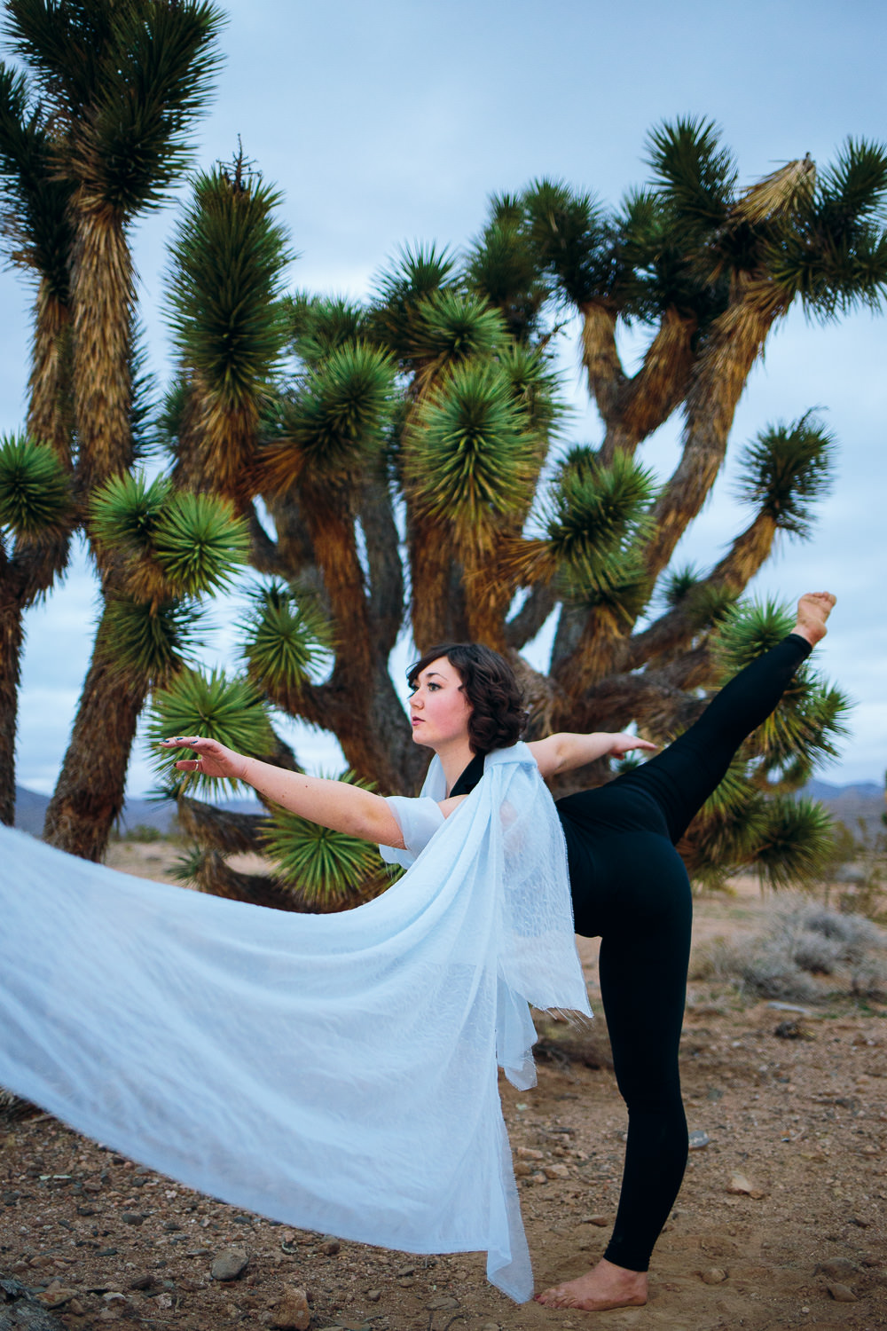 Joshua Tree ribbon dancer Southern Utah Adventure photographer hybrid film and digital