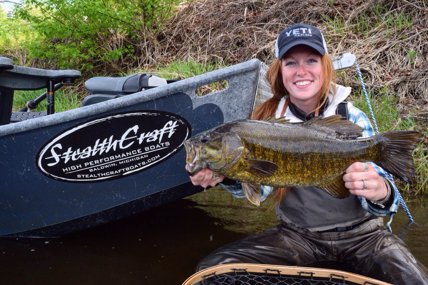 23 inch Smallmouth on the fly!