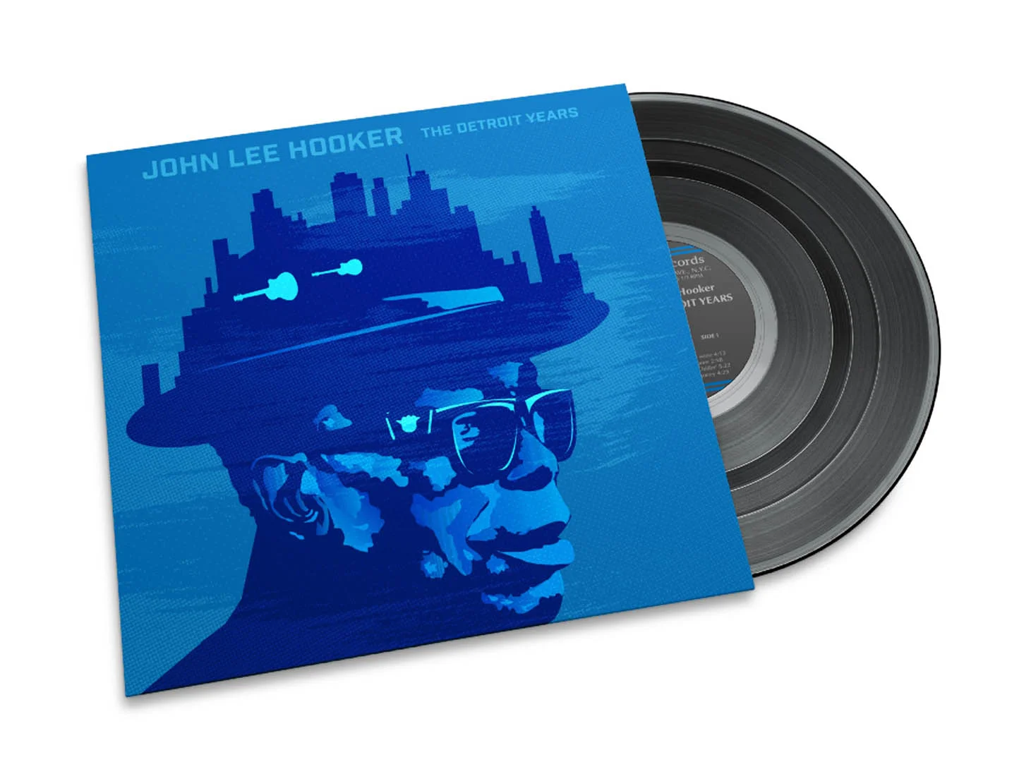 John Lee Hooker album Conceptual digital album cover art for a John Lee Hooker album sleeve.