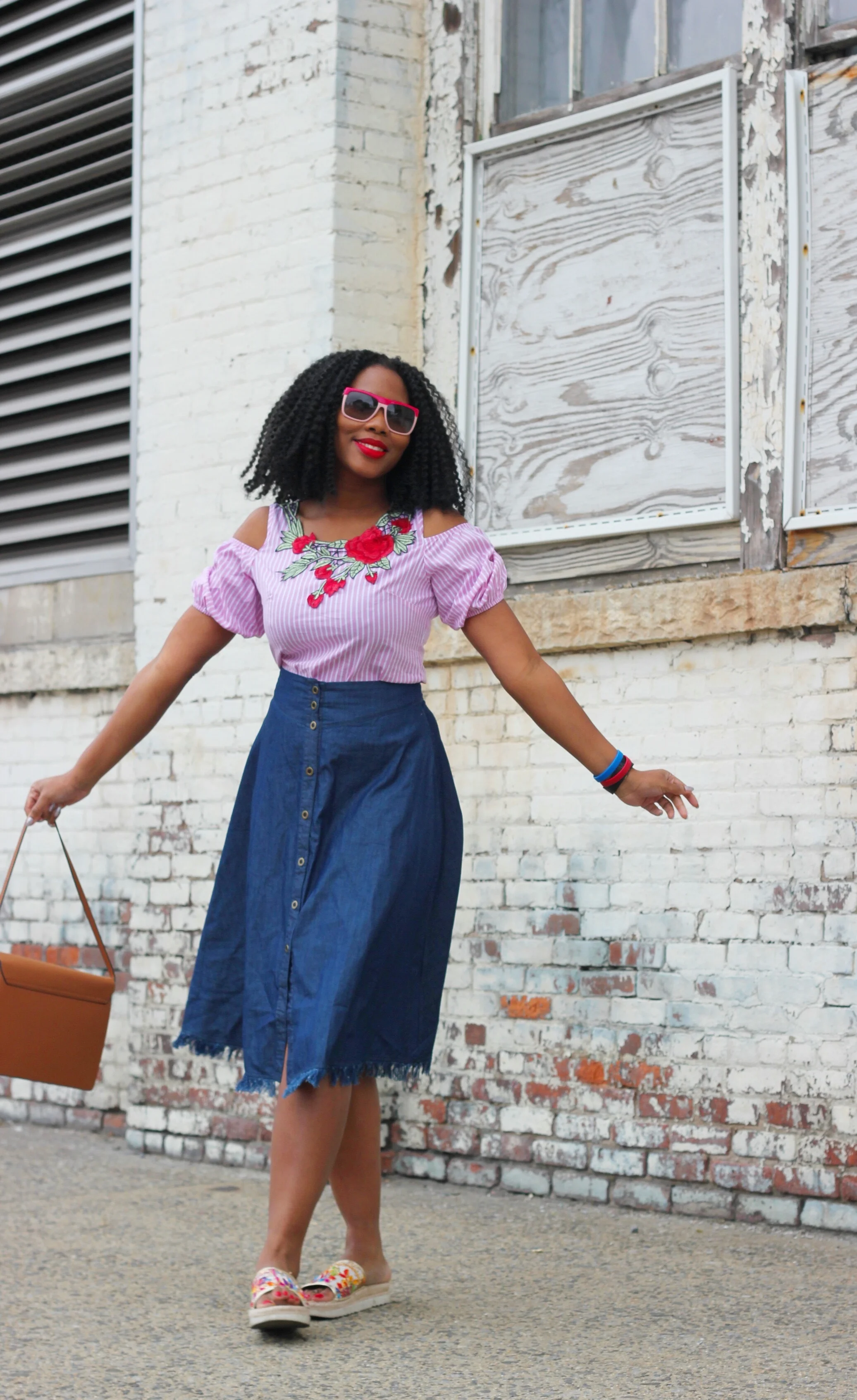 How to dress down an embroidered top