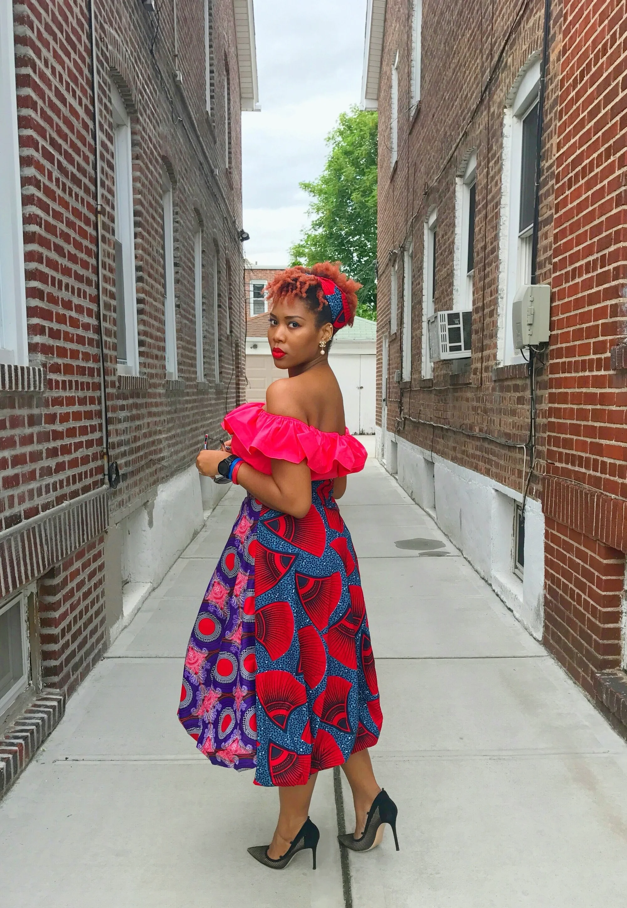 A Double Print Ankara Skirt