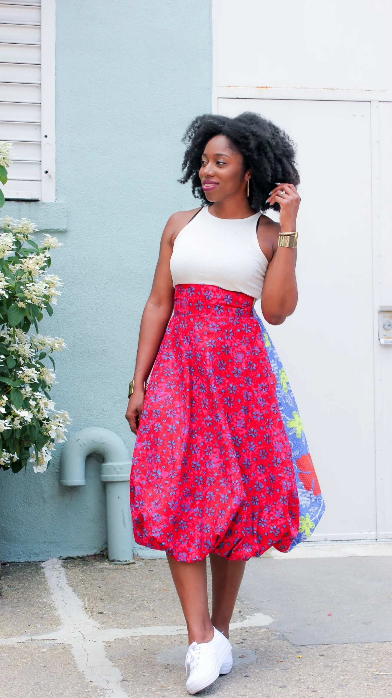 How to go sporty or girly in our 'Double Print' skirt