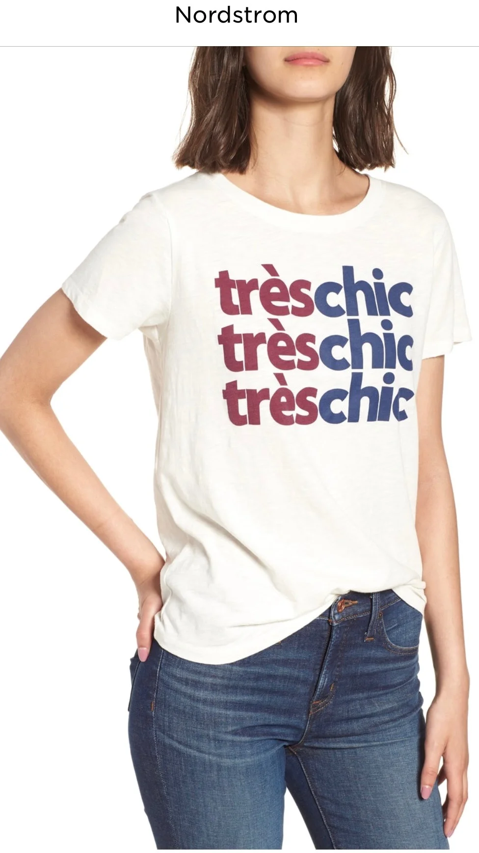 J.Crew Très Chic Tee IVORY, Small $29.90